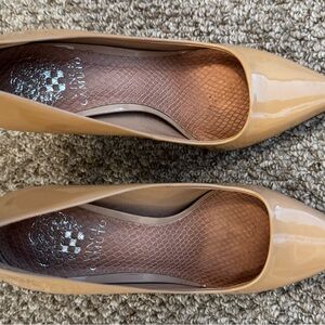 Vince Camuto Tan Patent Leather Heels